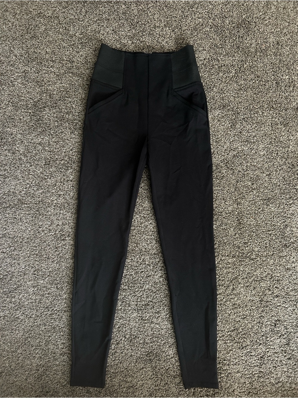Guess Black High-Waist Leggings with Back Zip